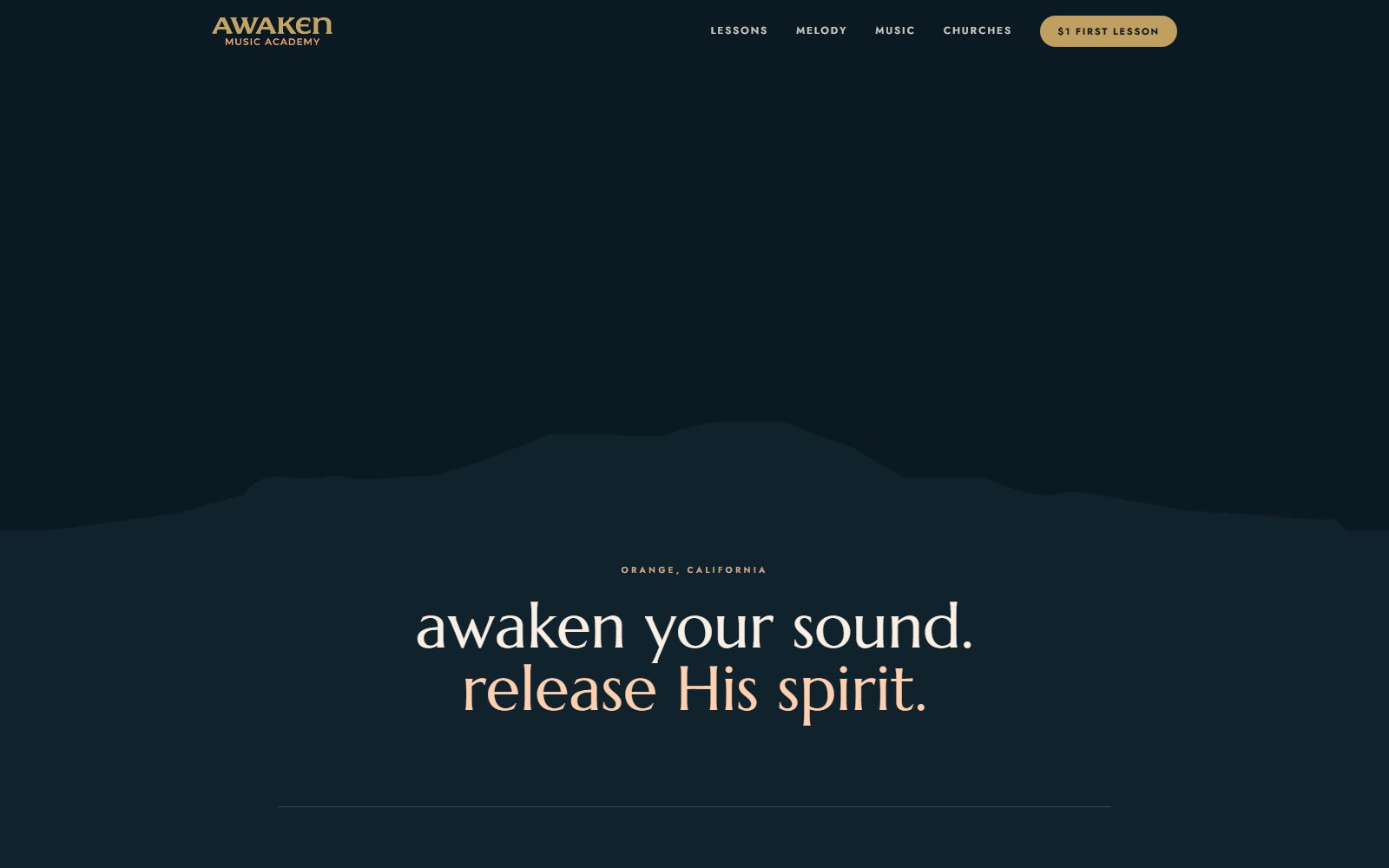 Awaken Music Academy website project