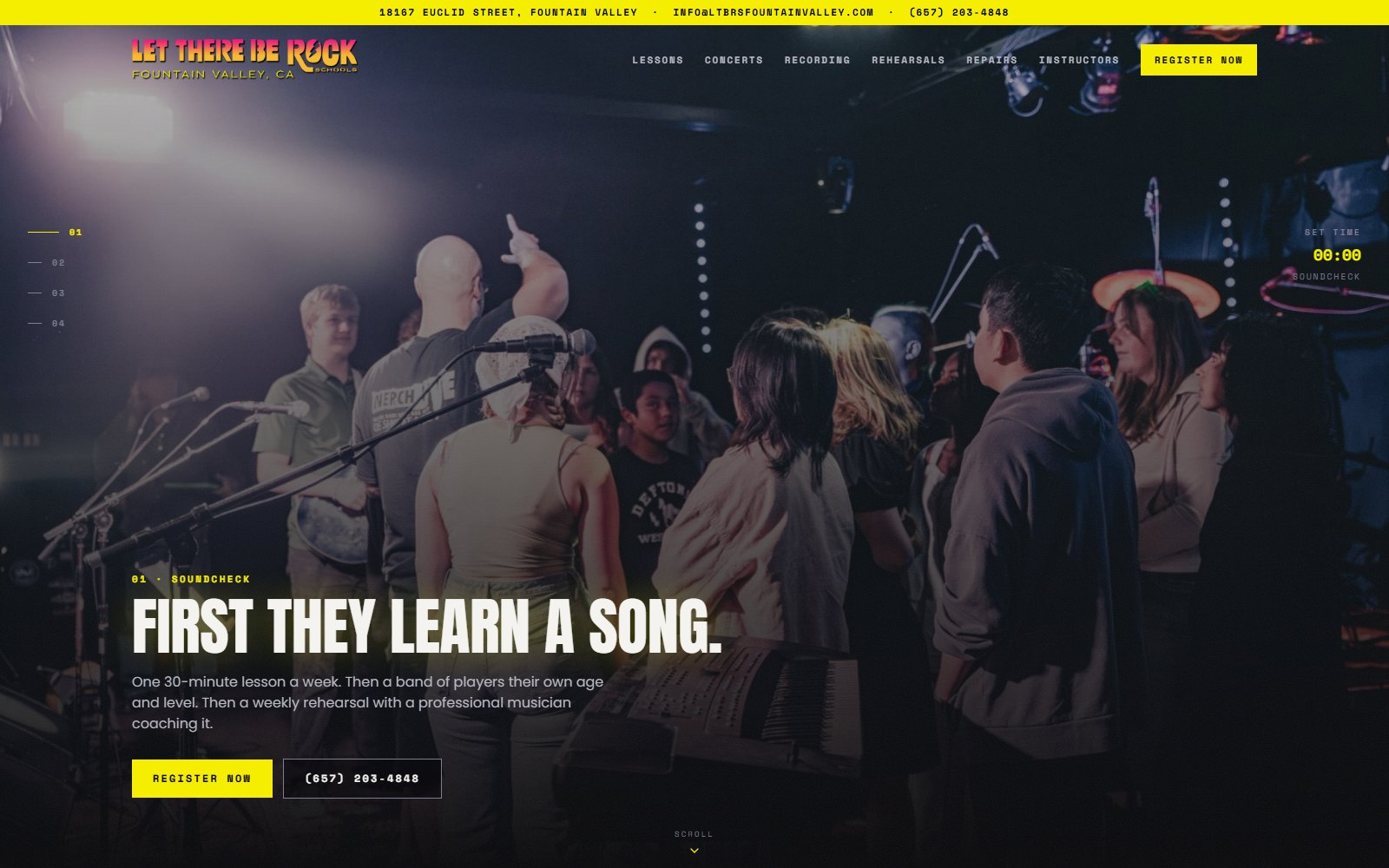 Let There Be Rock School website project