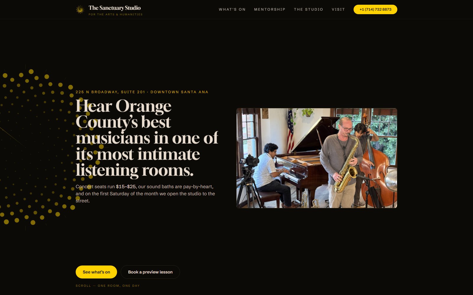 The Sanctuary Studio website project